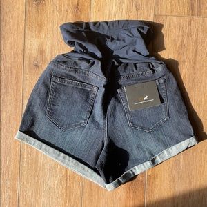 Luxe Essentials Denim Maternity Shorts